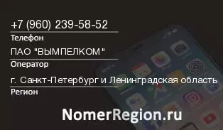 Кто звонил с 9602395852 - регион и оператор